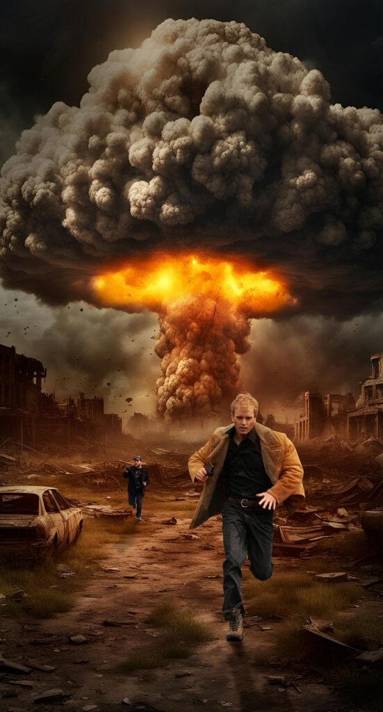 escape, running, fire, bomb, devastation, war, apocalypse, destruction, catastrophe, ruins, escape, bomb, apocalypse, apocalypse, destruction, destruction, destruction, destruction, destruction